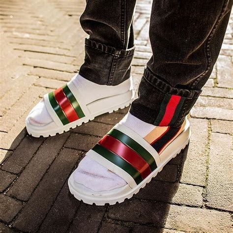 gucci sneakers slide|best deals on Gucci slides.